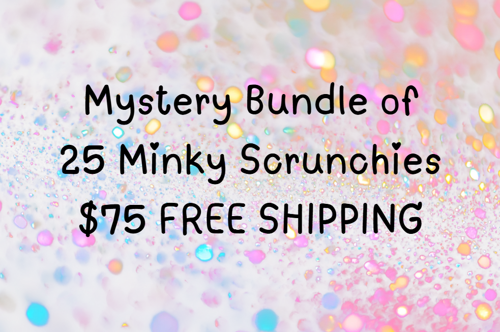 Mystery Bundle of 25 Minky Scrunchies