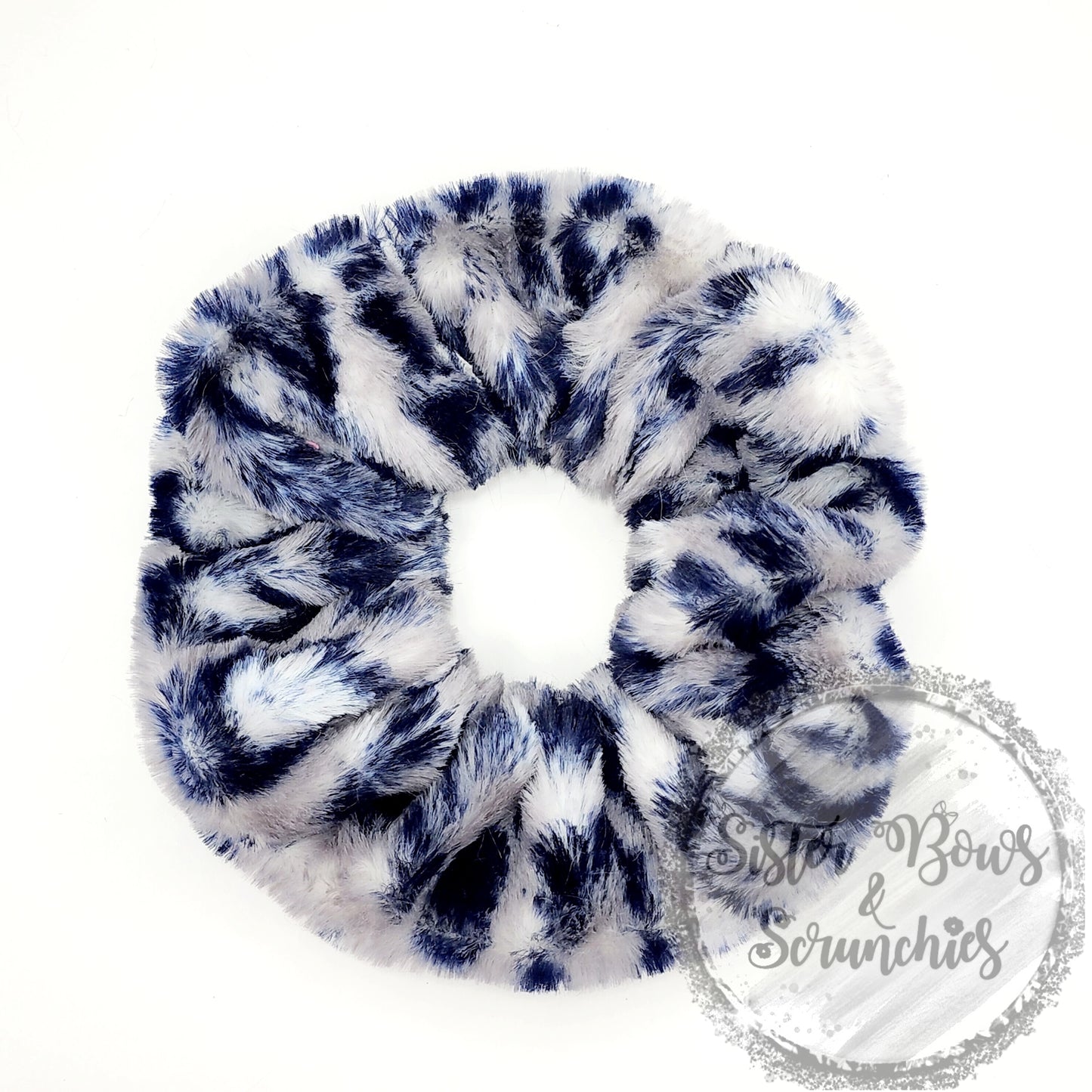 Big Cat Navy Luxe Minky Scrunchie