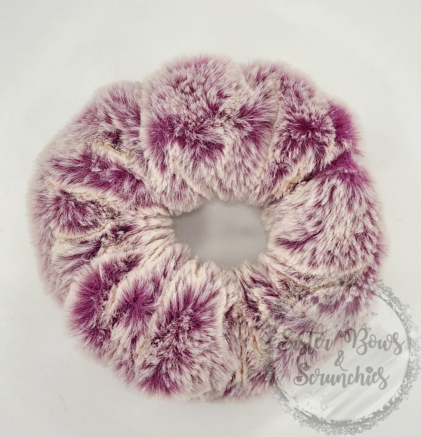 Frosty Hibiscus Luxe Minky Scrunchie