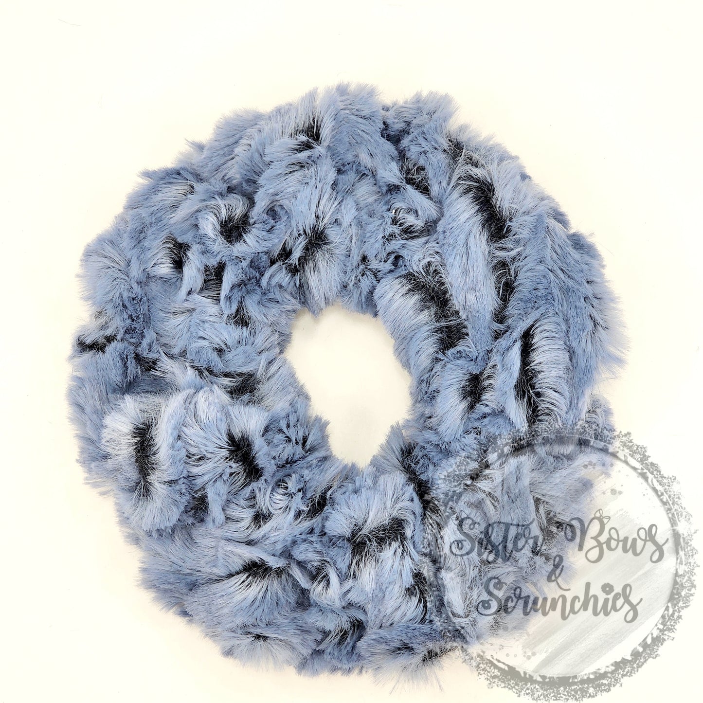 Frosted Zebra Jeans Luxe Minky Scrunchie
