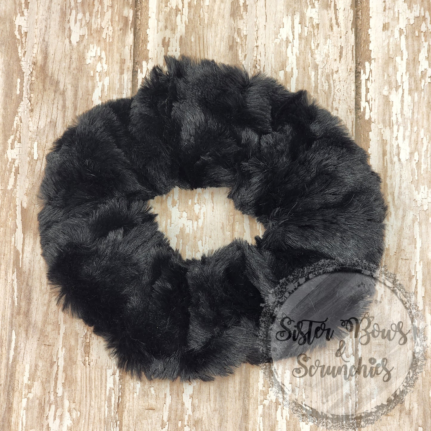 Marble Black Luxe Minky Scrunchie
