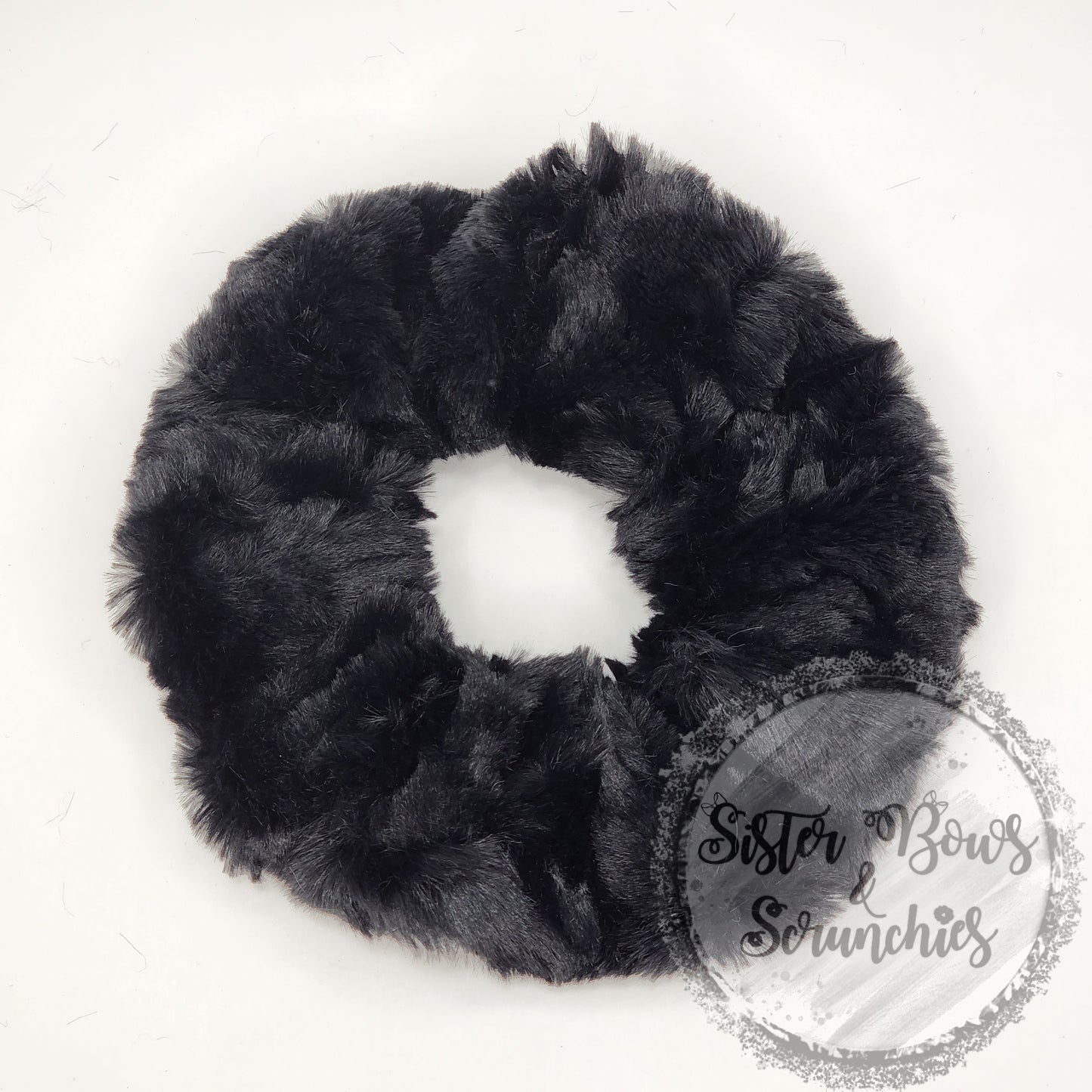 Marble Black Luxe Minky Scrunchie