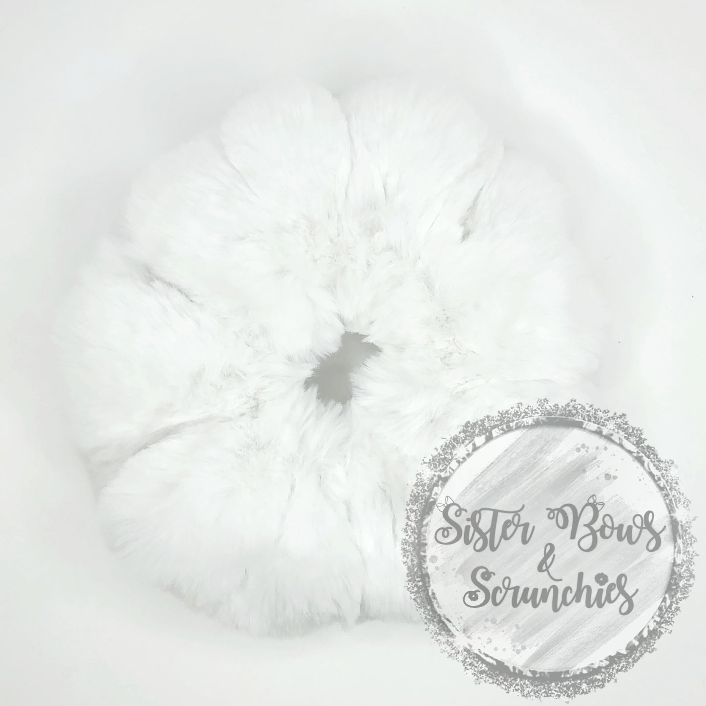 Whispy Snow Premium Luxe Minky Scrunchie