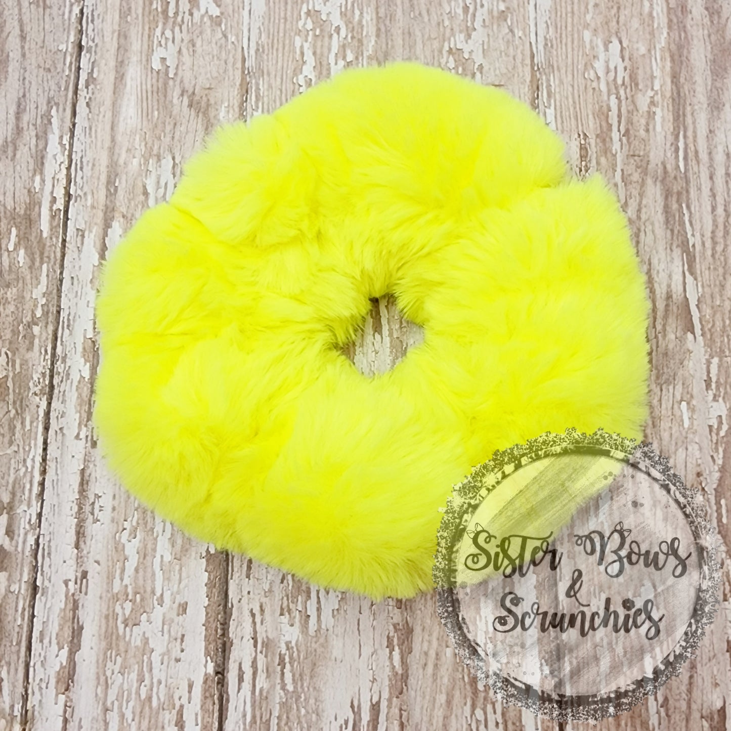Premium Luxe Minky Scrunchies - Neon Whispy