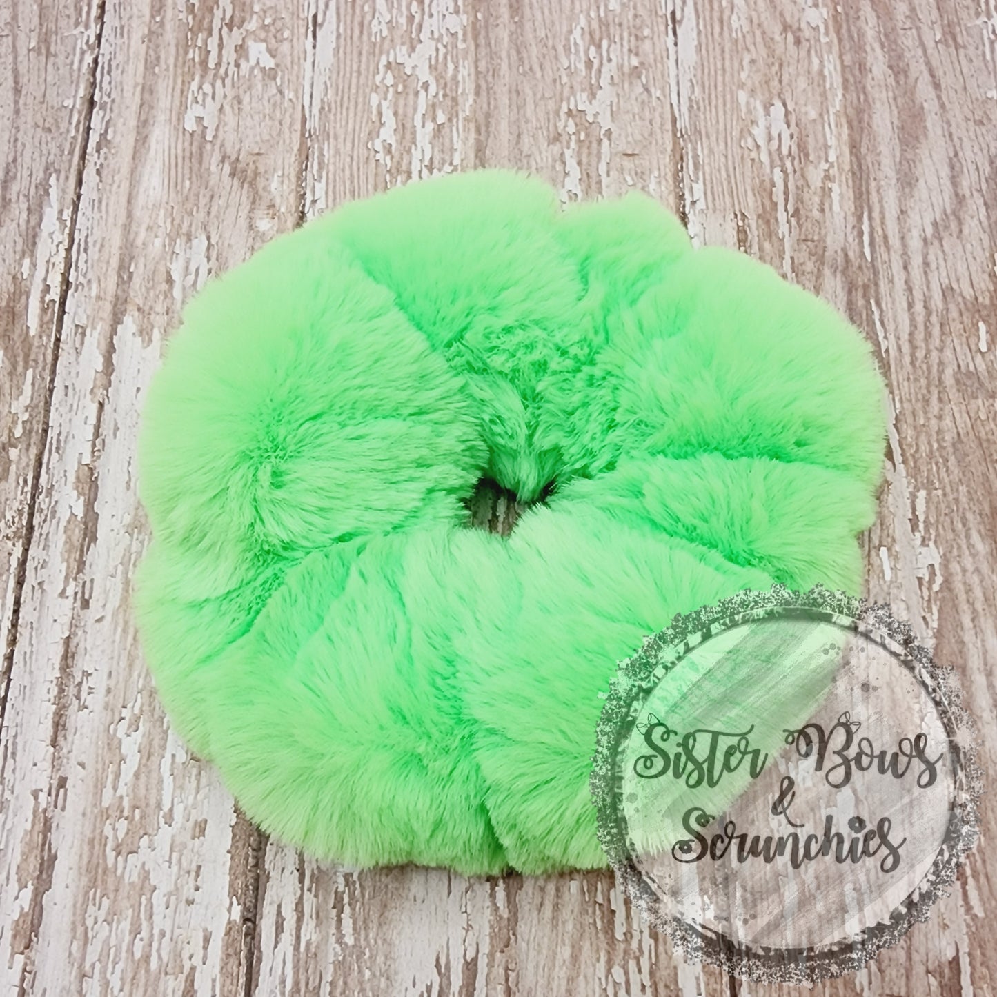 Premium Luxe Minky Scrunchies - Neon Whispy
