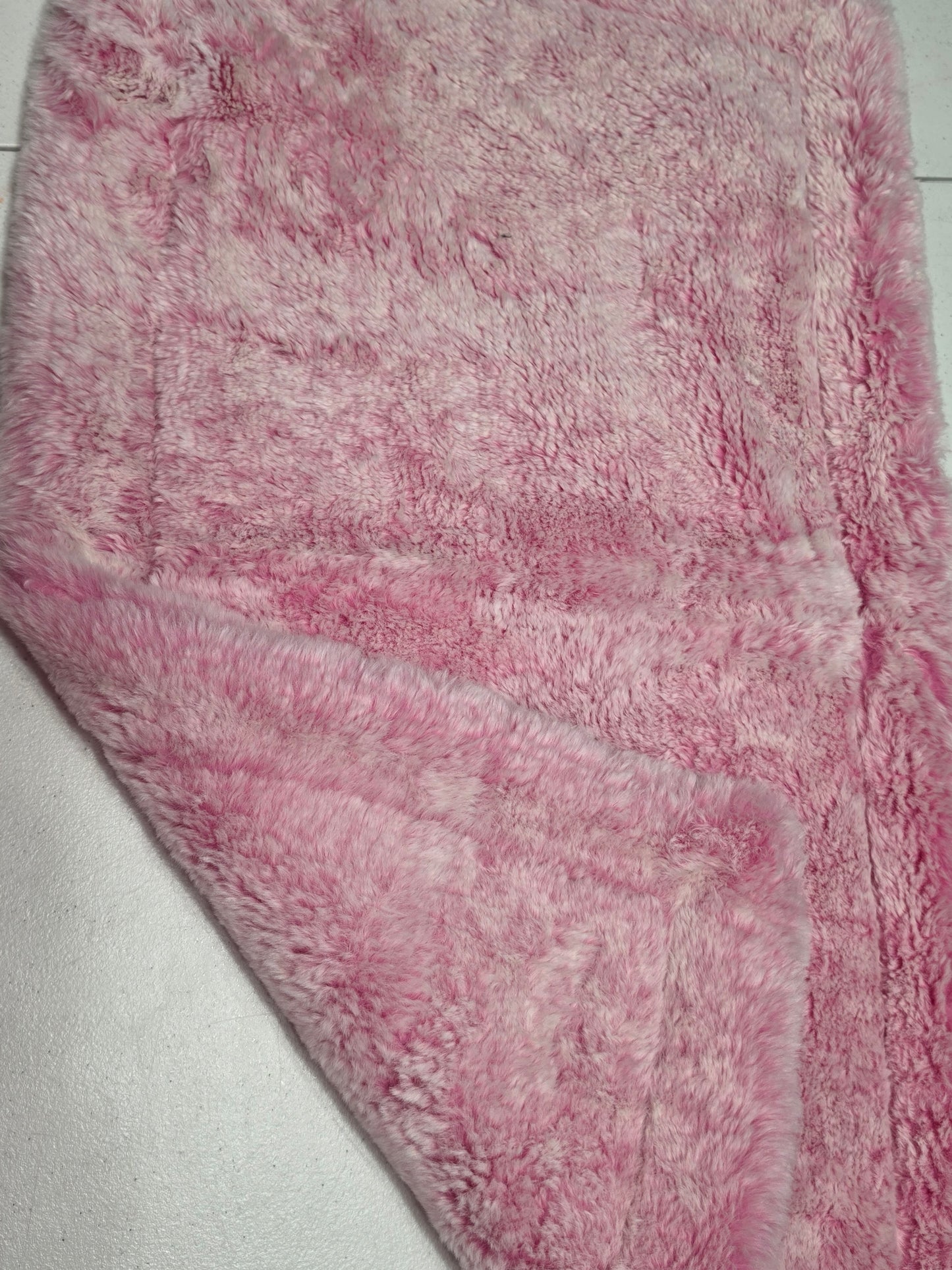 Lovie Blanket 18x29 Frosted Whispy Rose Pink