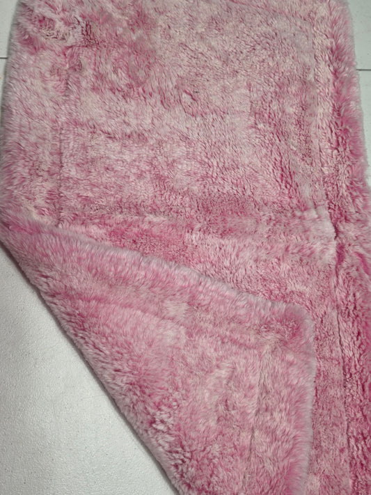 Lovie Blanket 18x29 Frosted Whispy Rose Pink