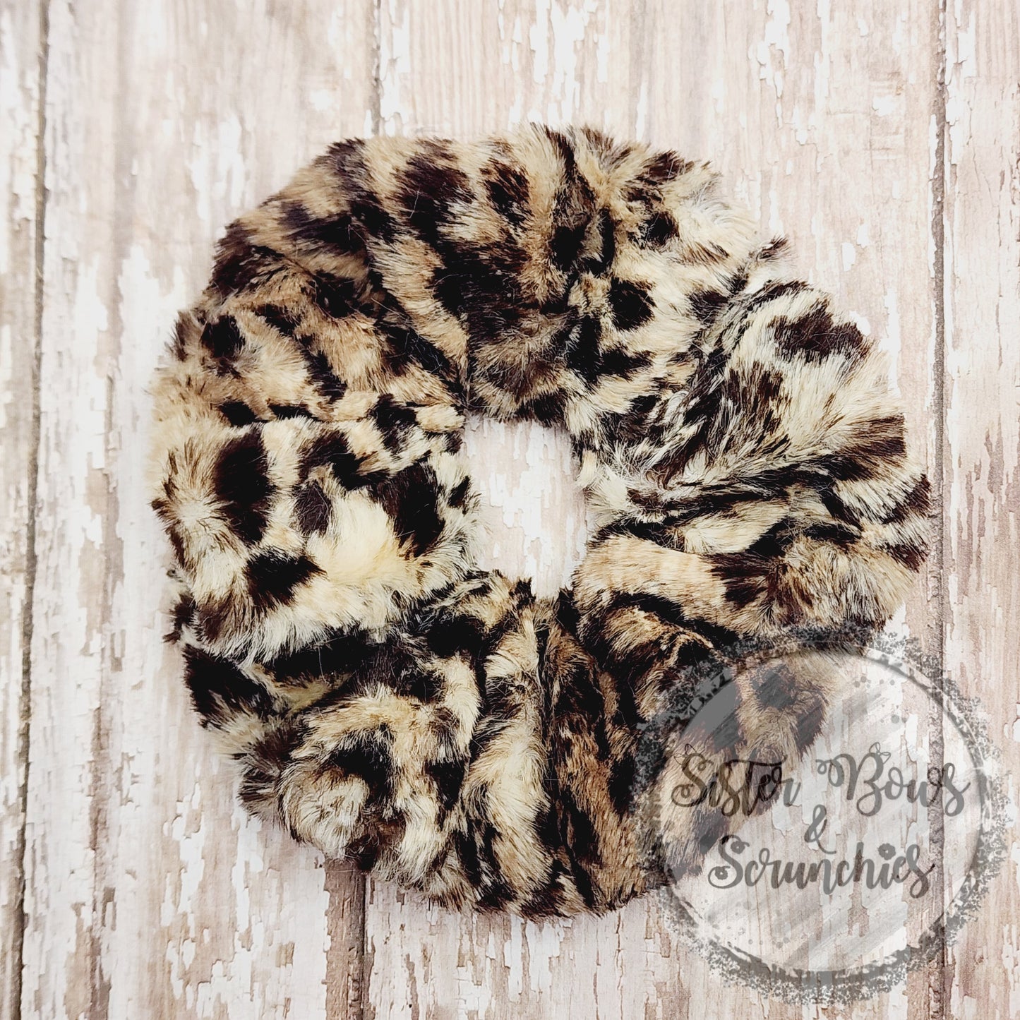 Cheetah Luxe Minky Scrunchie