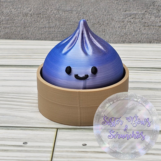 BLUE PINK/PURPLE 🥟 3D Printed Small Dumpling Fidget Clicker | Cute Collectible