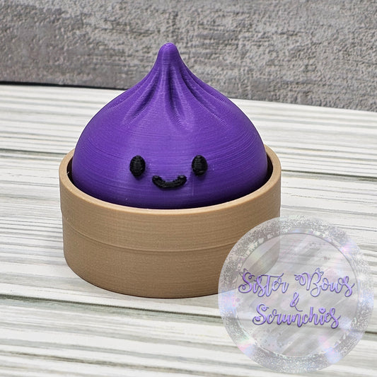 PURPLE 🥟 3D Printed Small Dumpling Fidget Clicker | Cute Collectible