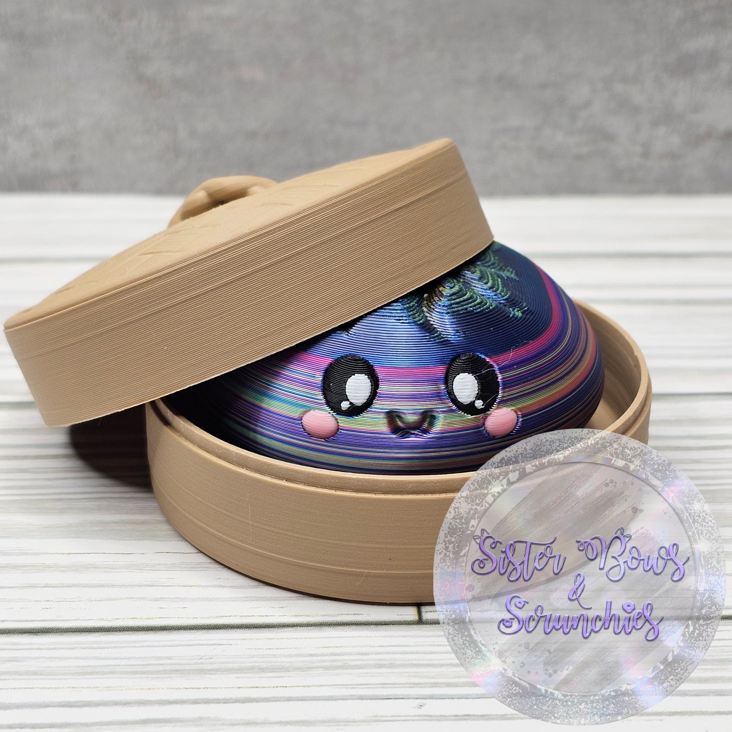 RAINBOW 🥟 3D Printed Dumpling Fidget Clicker | Cute Collectible