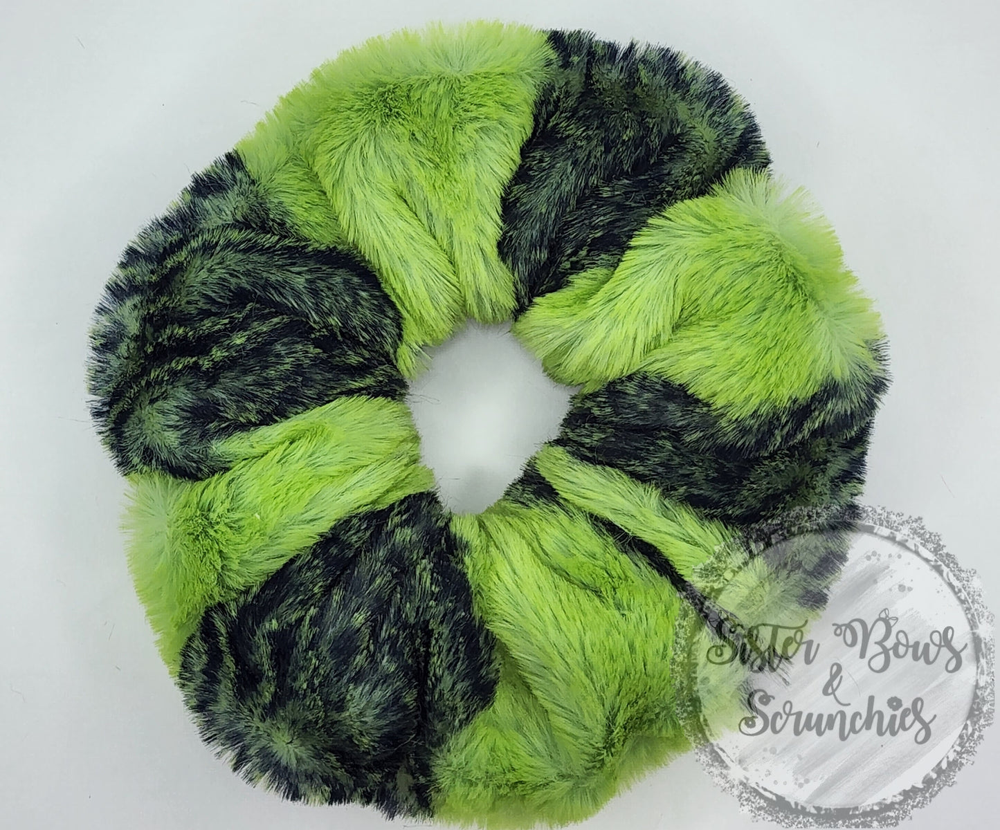 Buffalo Check Ink/Lime Luxe Minky Scrunchie