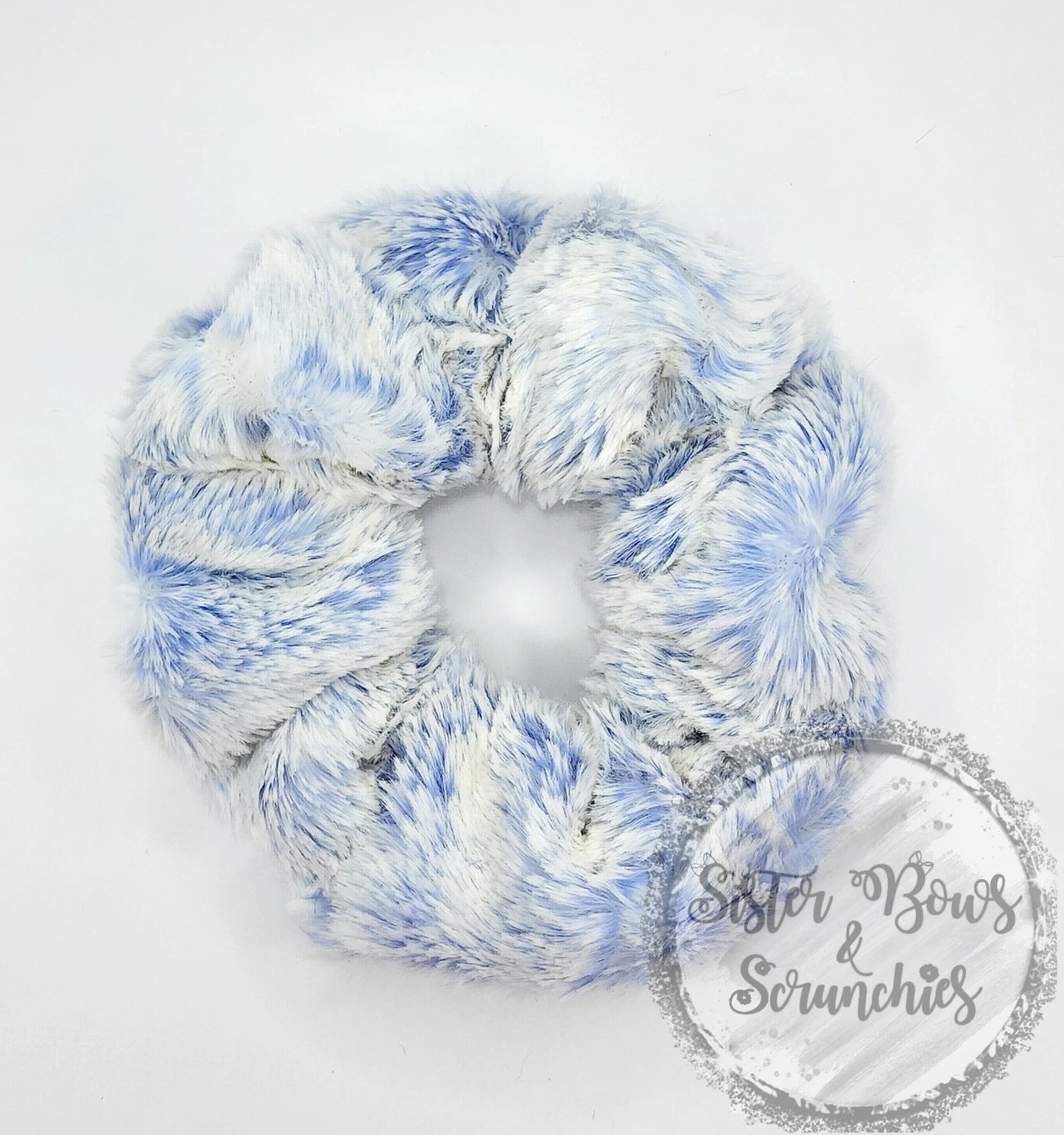 Dusted Doe French Blue Luxe Minky Scrunchie