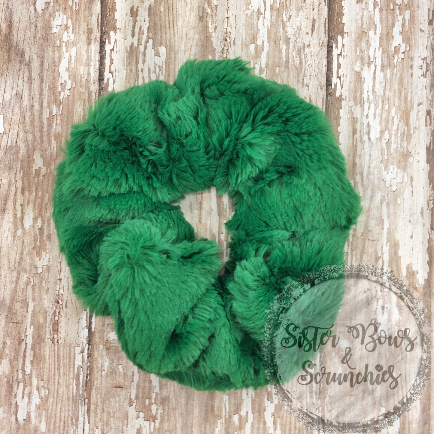 Hide Kelly Green Luxe Minky Scrunchie