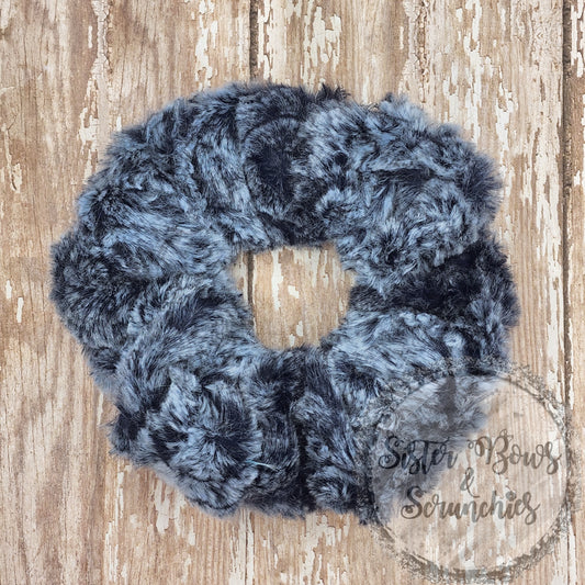 Paloma Dusty Blue/Navy Luxe Minky Scrunchie