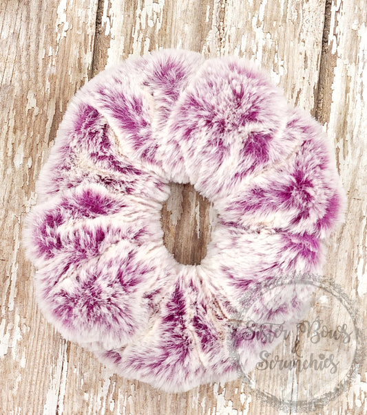 Frosty Hibiscus Luxe Minky Scrunchie