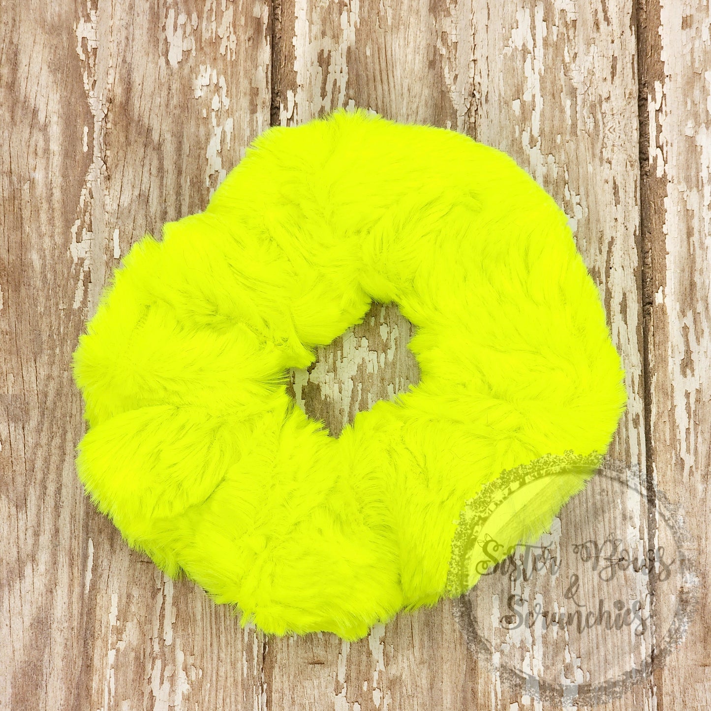 Hide Neon Highlighter Luxe Minky Scrunchie