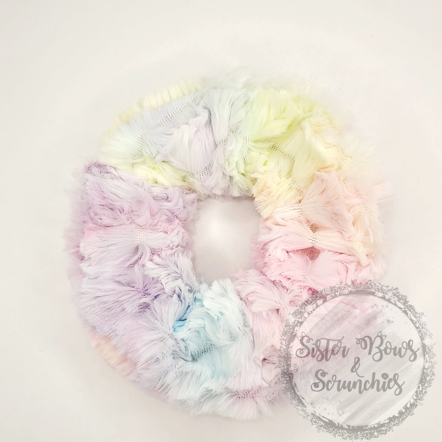 Groovy Pastel Luxe Minky Scrunchie