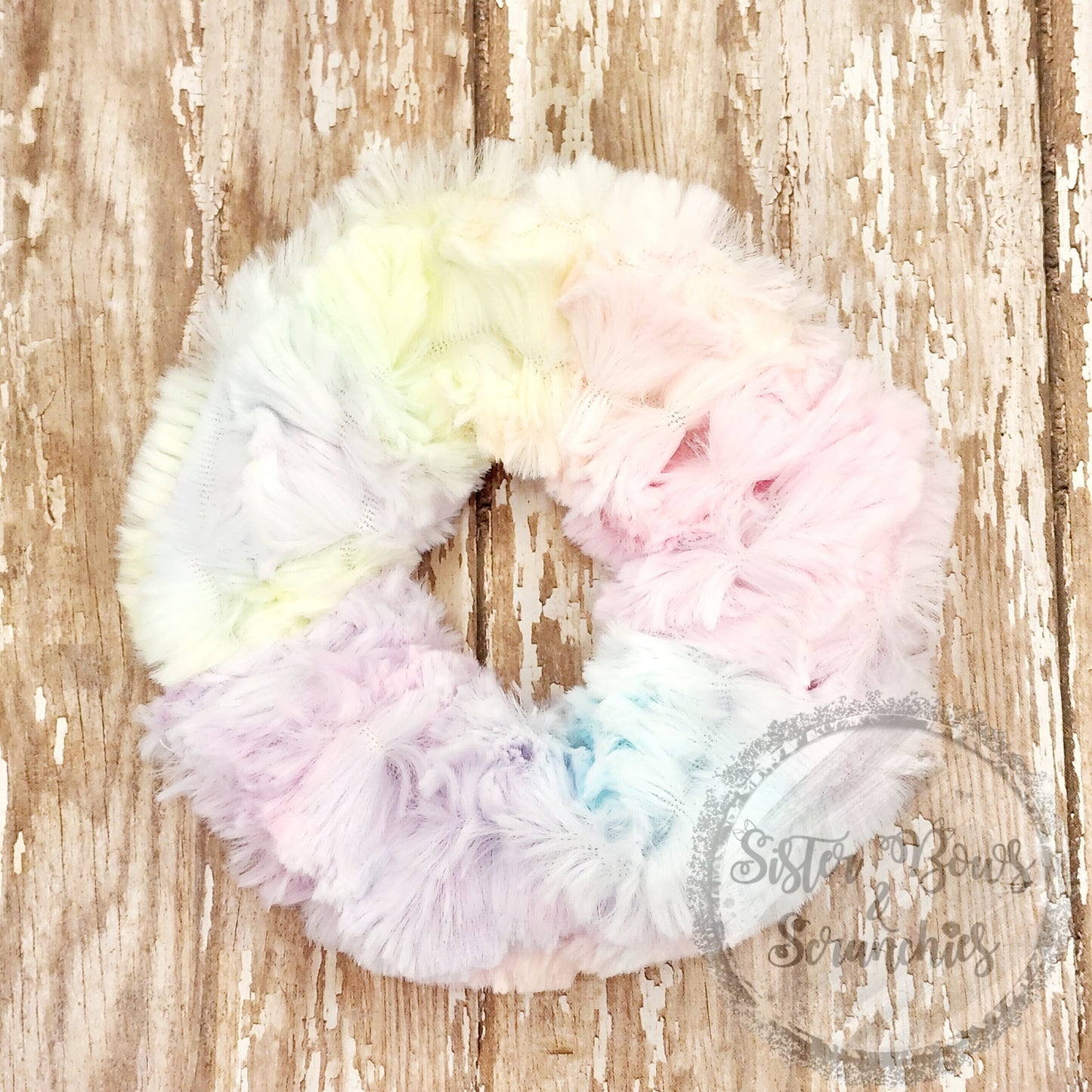 Groovy Pastel Luxe Minky Scrunchie