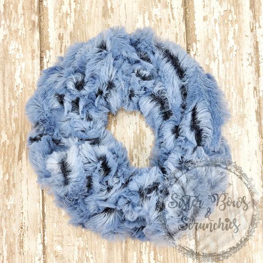 Frosted Zebra Jeans Luxe Minky Scrunchie