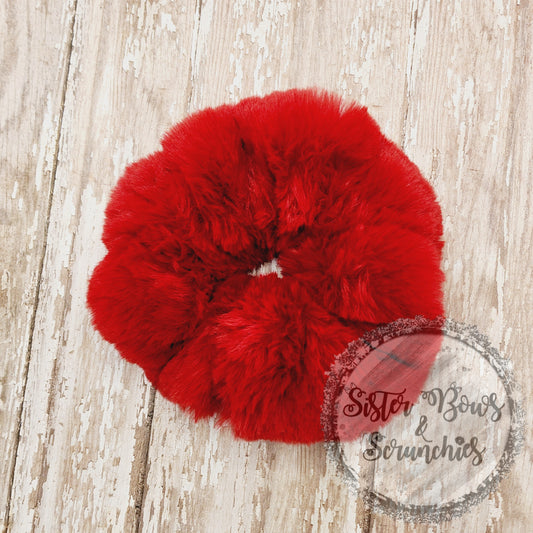 Whispy Red Premium Luxe Minky Scrunchie