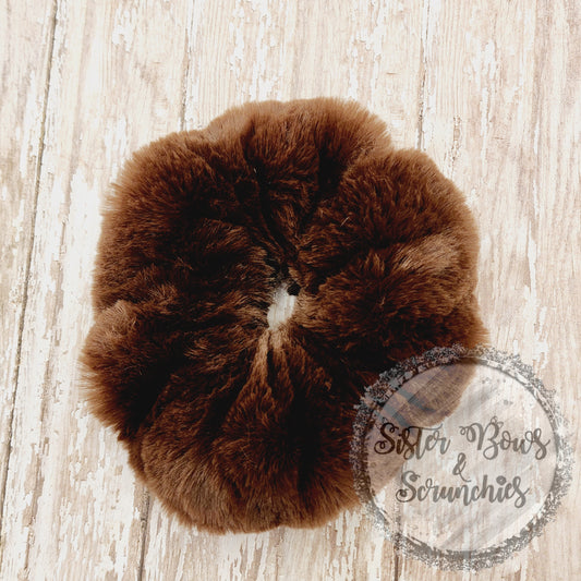 Whispy Chocolate Premium Luxe Minky Scrunchie