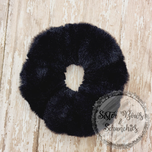 Seal Caviar Black Luxe Minky Scrunchie