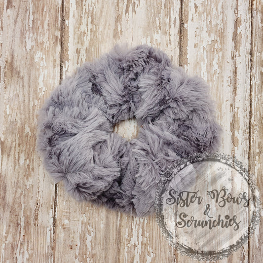 Glacier Silver Luxe Minky Scrunchie